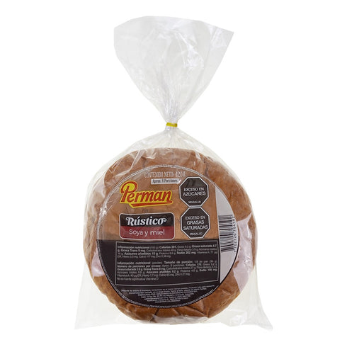 PAN RUSTICO CON MIEL Y PROTEINA DE SOYA 420GR